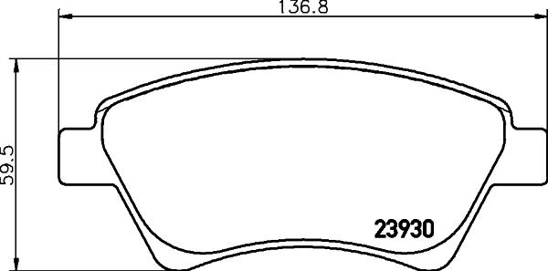 HELLA 8DB 355 010-541 - Bremžu uzliku kompl., Disku bremzes adetalas.lv