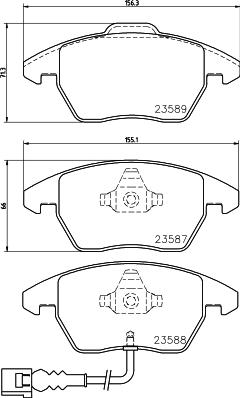 HELLA 8DB 355 010-581 - Bremžu uzliku kompl., Disku bremzes adetalas.lv