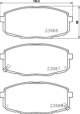 HELLA 8DB 355 010-611 - Bremžu uzliku kompl., Disku bremzes adetalas.lv