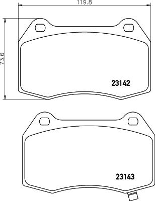 HELLA 8DB 355 010-681 - Bremžu uzliku kompl., Disku bremzes adetalas.lv