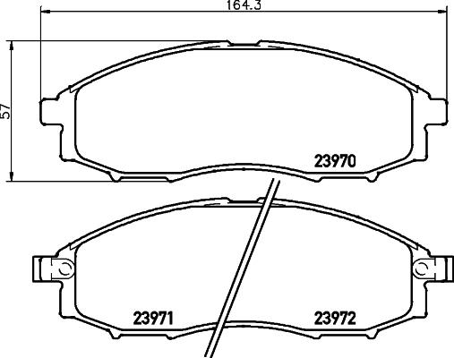 HELLA 8DB 355 010-671 - Bremžu uzliku kompl., Disku bremzes adetalas.lv