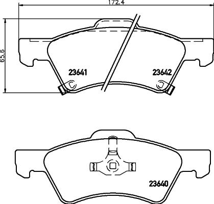 HELLA 8DB 355 010-061 - Bremžu uzliku kompl., Disku bremzes adetalas.lv