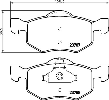 HELLA 8DB 355 010-141 - Bremžu uzliku kompl., Disku bremzes adetalas.lv