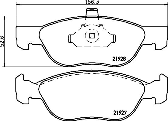 HELLA 8DB 355 010-181 - Bremžu uzliku kompl., Disku bremzes adetalas.lv