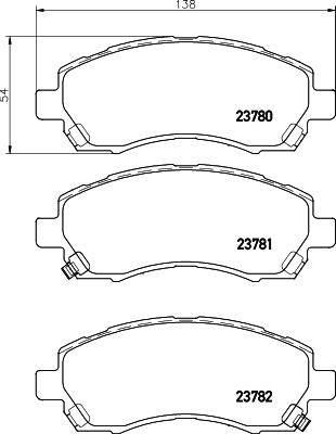 HELLA 8DB 355 010-121 - Bremžu uzliku kompl., Disku bremzes adetalas.lv