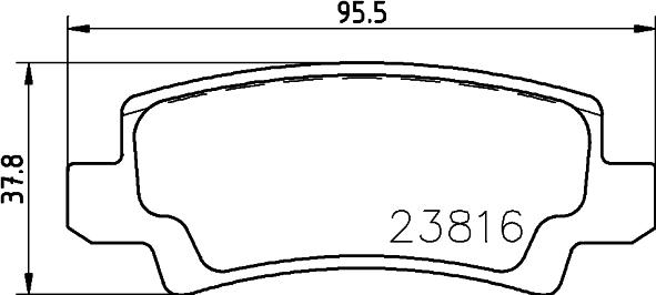 HELLA 8DB 355 010-841 - Bremžu uzliku kompl., Disku bremzes adetalas.lv