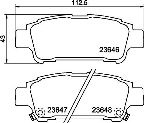 HELLA 8DB 355 010-311 - Bremžu uzliku kompl., Disku bremzes adetalas.lv