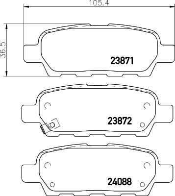 HELLA 8DB 355 010-241 - Bremžu uzliku kompl., Disku bremzes adetalas.lv