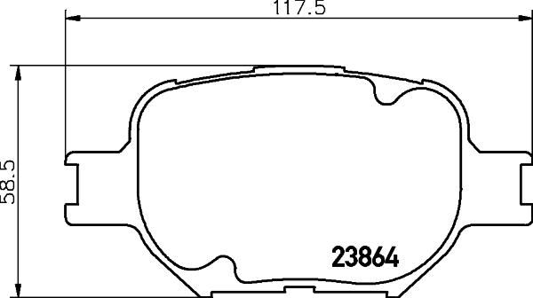 HELLA 8DB 355 010-201 - Bremžu uzliku kompl., Disku bremzes adetalas.lv