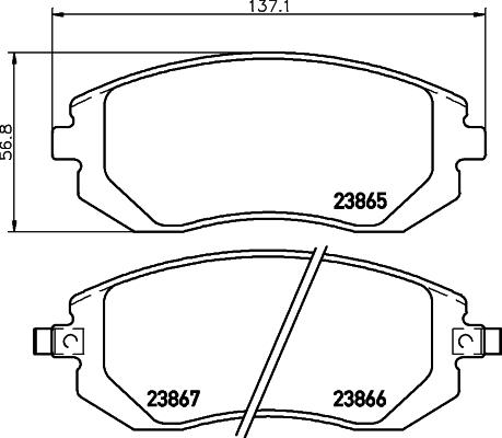 HELLA 8DB 355 010-211 - Bremžu uzliku kompl., Disku bremzes adetalas.lv