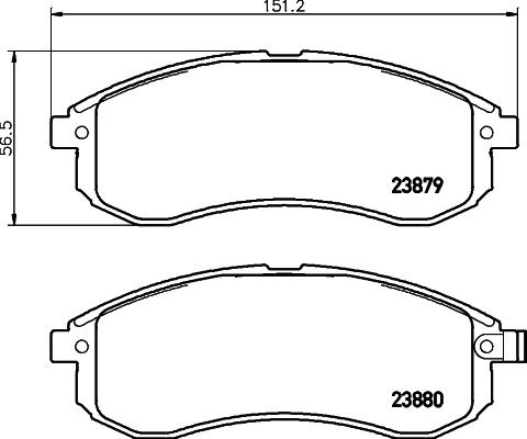 HELLA 8DB 355 010-281 - Bremžu uzliku kompl., Disku bremzes adetalas.lv