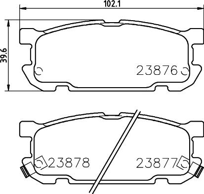 HELLA 8DB 355 010-271 - Bremžu uzliku kompl., Disku bremzes adetalas.lv