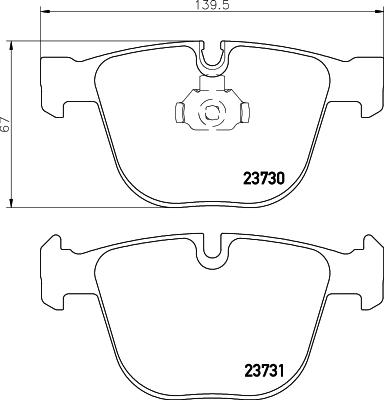 HELLA 8DB 355 010-751 - Bremžu uzliku kompl., Disku bremzes adetalas.lv