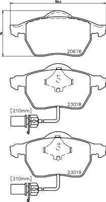 HELLA 8DB 355 010-731 - Bremžu uzliku kompl., Disku bremzes adetalas.lv