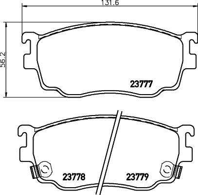 HELLA 8DB 355 011-561 - Bremžu uzliku kompl., Disku bremzes adetalas.lv