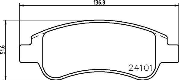 HELLA 8DB 355 011-521 - Bremžu uzliku kompl., Disku bremzes adetalas.lv