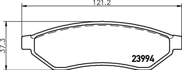 HELLA 8DB 355 011-671 - Bremžu uzliku kompl., Disku bremzes adetalas.lv