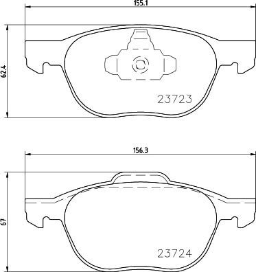 HELLA 8DB 355 011-191 - Bremžu uzliku kompl., Disku bremzes adetalas.lv