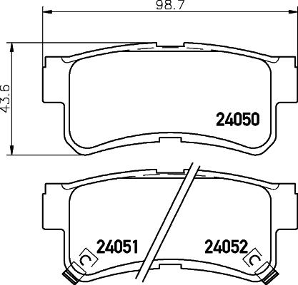 HELLA 8DB 355 011-151 - Bremžu uzliku kompl., Disku bremzes adetalas.lv