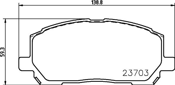 HELLA 8DB 355 011-161 - Bremžu uzliku kompl., Disku bremzes adetalas.lv