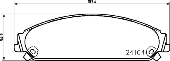 HELLA 8DB 355 011-891 - Bremžu uzliku kompl., Disku bremzes adetalas.lv