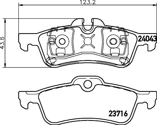 HELLA 8DB 355 011-351 - Bremžu uzliku kompl., Disku bremzes adetalas.lv