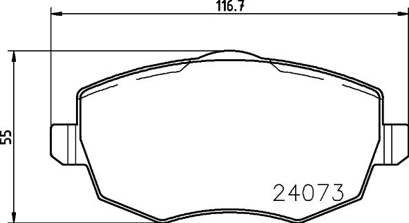 HELLA 8DB 355 011-221 - Bremžu uzliku kompl., Disku bremzes adetalas.lv