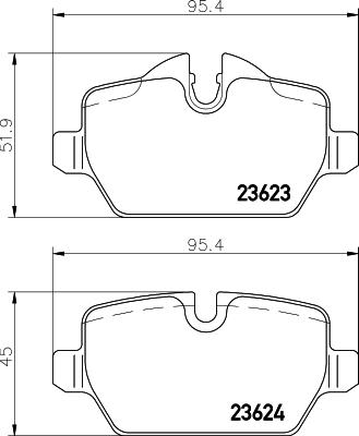 HELLA 8DB 355 011-271 - Bremžu uzliku kompl., Disku bremzes adetalas.lv