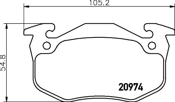 HELLA 8DB 355 018-951 - Bremžu uzliku kompl., Disku bremzes adetalas.lv