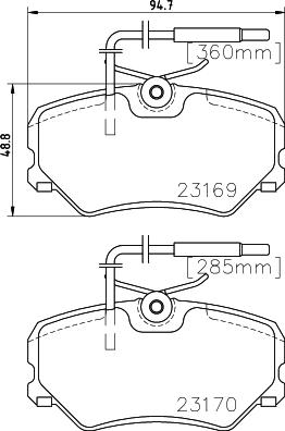 HELLA 8DB 355 018-401 - Bremžu uzliku kompl., Disku bremzes adetalas.lv