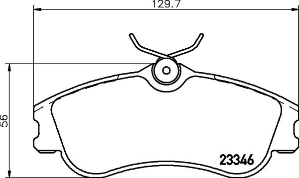 HELLA 8DB 355 018-541 - Bremžu uzliku kompl., Disku bremzes adetalas.lv