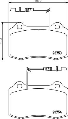 HELLA 8DB 355 018-631 - Bremžu uzliku kompl., Disku bremzes adetalas.lv