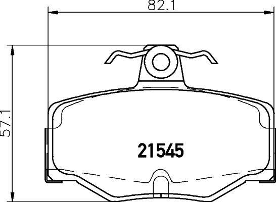 HELLA 8DB 355 018-021 - Bremžu uzliku kompl., Disku bremzes adetalas.lv