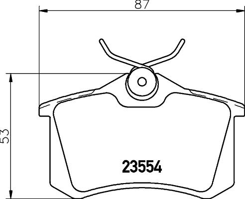 HELLA 8DB 355 018-111 - Bremžu uzliku kompl., Disku bremzes adetalas.lv