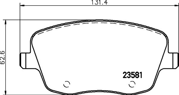 HELLA 8DB 355 018-801 - Bremžu uzliku kompl., Disku bremzes adetalas.lv