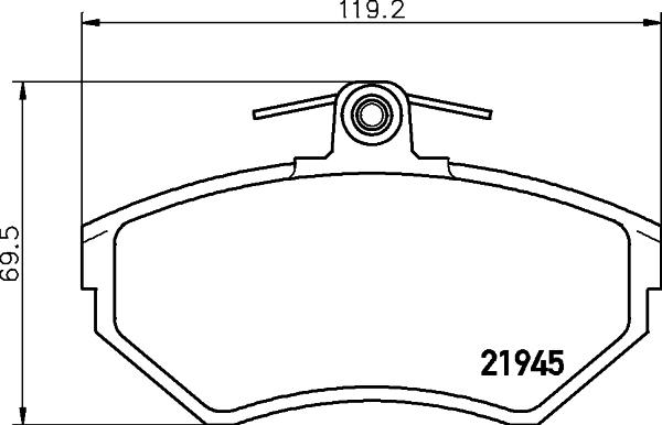 HELLA 8DB 355 018-241 - Bremžu uzliku kompl., Disku bremzes adetalas.lv