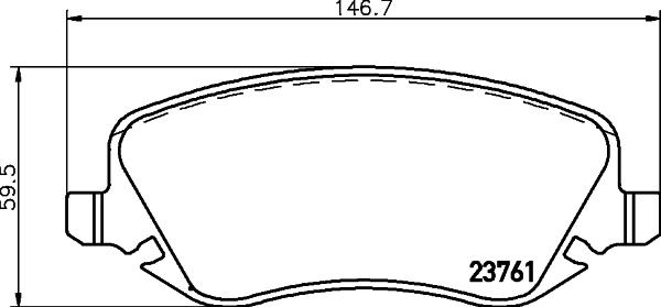 HELLA 8DB 355 018-761 - Bremžu uzliku kompl., Disku bremzes adetalas.lv