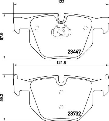 HELLA 8DB 355 026-251 - Bremžu uzliku kompl., Disku bremzes adetalas.lv