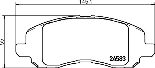 HELLA 8DB 355 013-491 - Bremžu uzliku kompl., Disku bremzes adetalas.lv