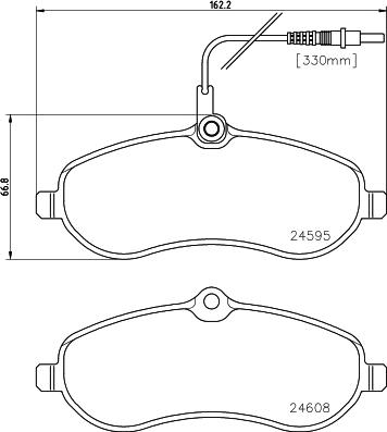 HELLA 8DB 355 013-411 - Bremžu uzliku kompl., Disku bremzes adetalas.lv