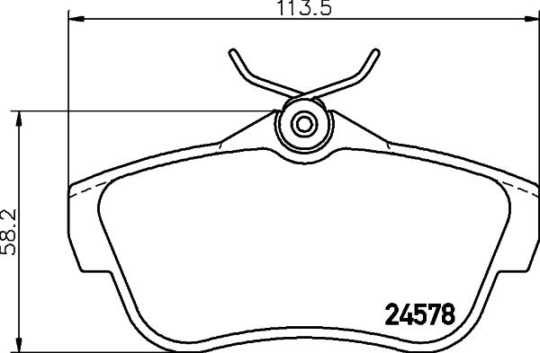 HELLA 8DB 355 013-421 - Bremžu uzliku kompl., Disku bremzes adetalas.lv