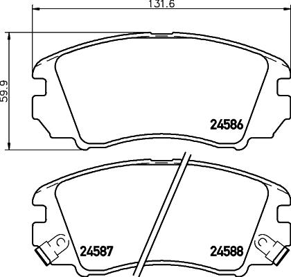 HELLA 8DB 355 013-521 - Bremžu uzliku kompl., Disku bremzes adetalas.lv