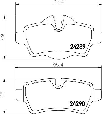 HELLA 8DB 355 013-661 - Bremžu uzliku kompl., Disku bremzes adetalas.lv