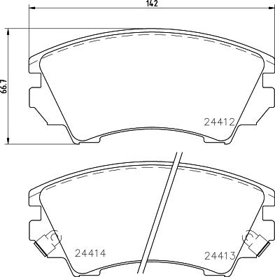 HELLA 8DB 355 013-041 - Bremžu uzliku kompl., Disku bremzes adetalas.lv