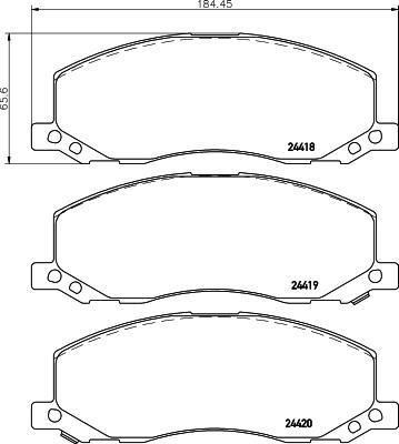 HELLA 8DB 355 013-061 - Bremžu uzliku kompl., Disku bremzes adetalas.lv