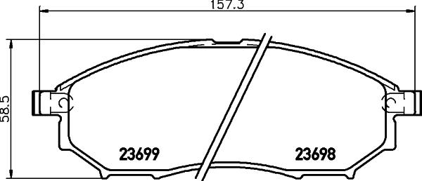 HELLA 8DB 355 036-631 - Bremžu uzliku kompl., Disku bremzes adetalas.lv