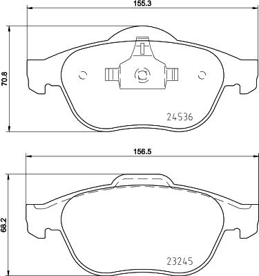 HELLA 8DB 355 013-241 - Bremžu uzliku kompl., Disku bremzes adetalas.lv