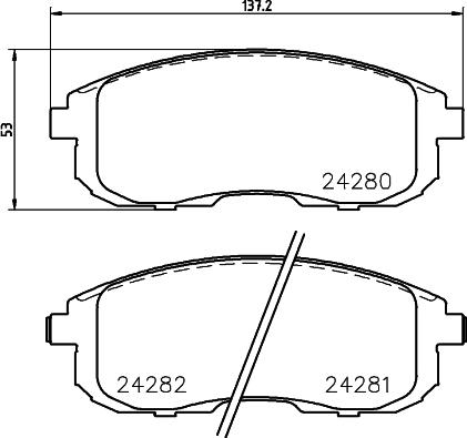 HELLA 8DB 355 012-901 - Bremžu uzliku kompl., Disku bremzes adetalas.lv