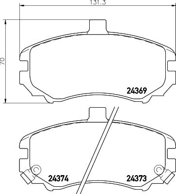 HELLA 8DB 355 012-471 - Bremžu uzliku kompl., Disku bremzes adetalas.lv