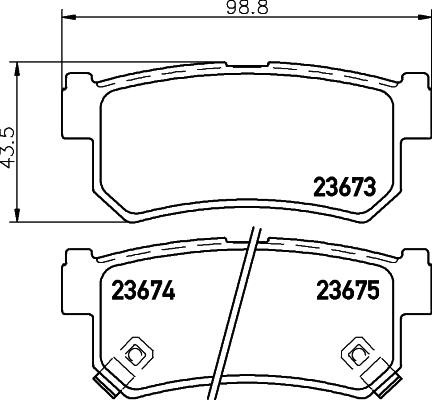 HELLA 8DB 355 012-501 - Bremžu uzliku kompl., Disku bremzes adetalas.lv